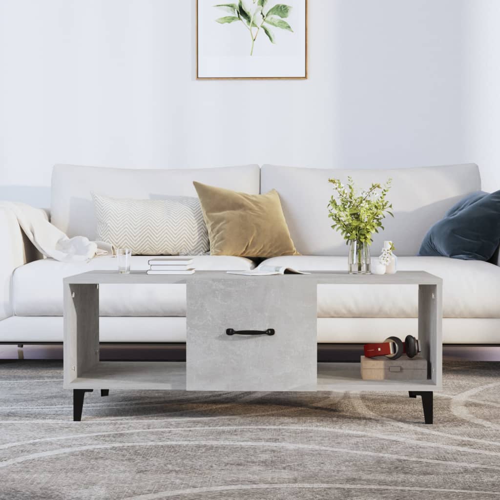 sofabord 102x50x40 cm konstrueret træ betongrå