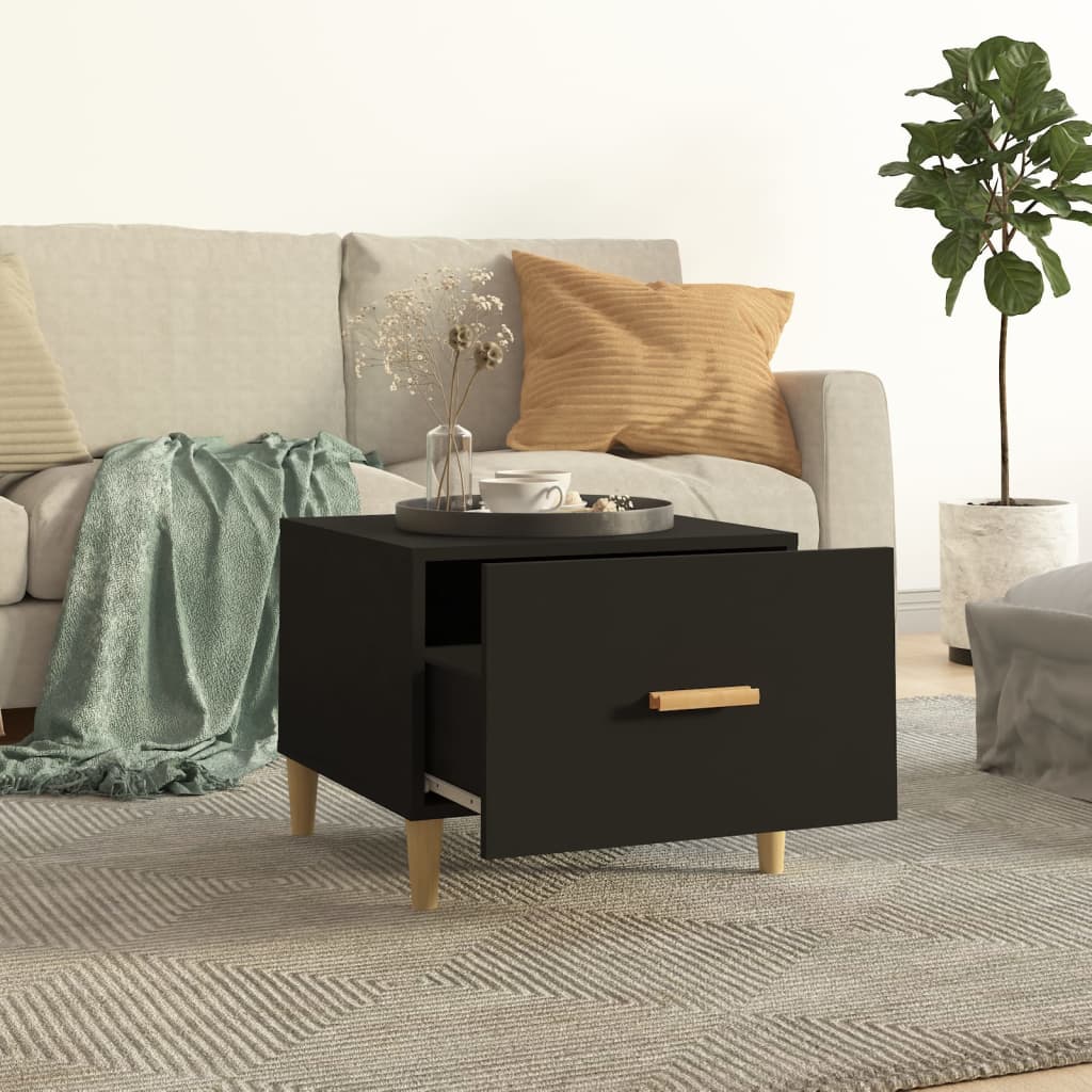 sofaborde 2 stk. 50x50x40 cm konstrueret træ sort