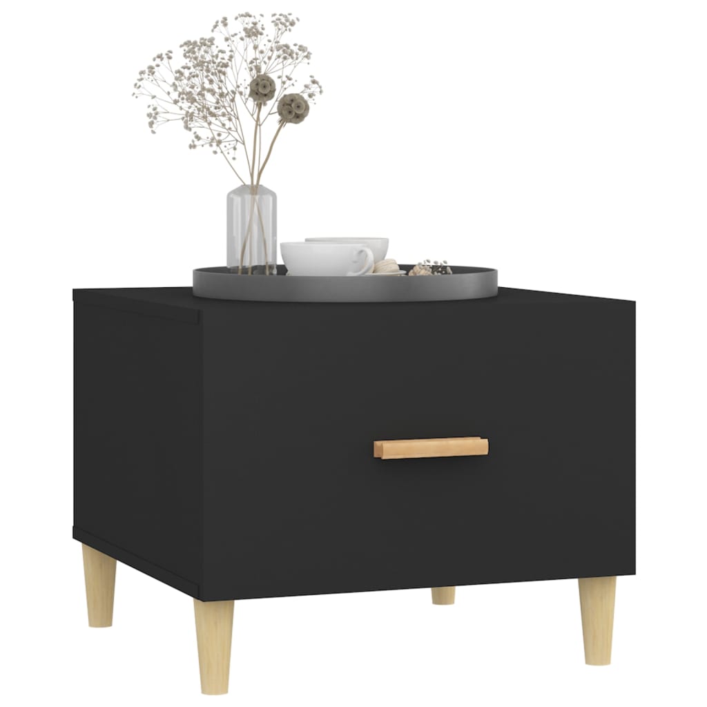 sofaborde 2 stk. 50x50x40 cm konstrueret træ sort