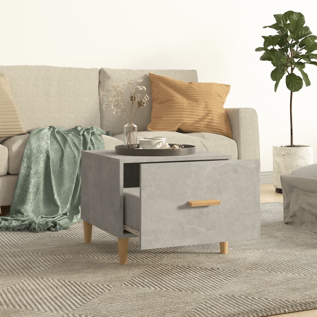sofaborde 2 stk. 50x50x40 cm konstrueret træ betongrå