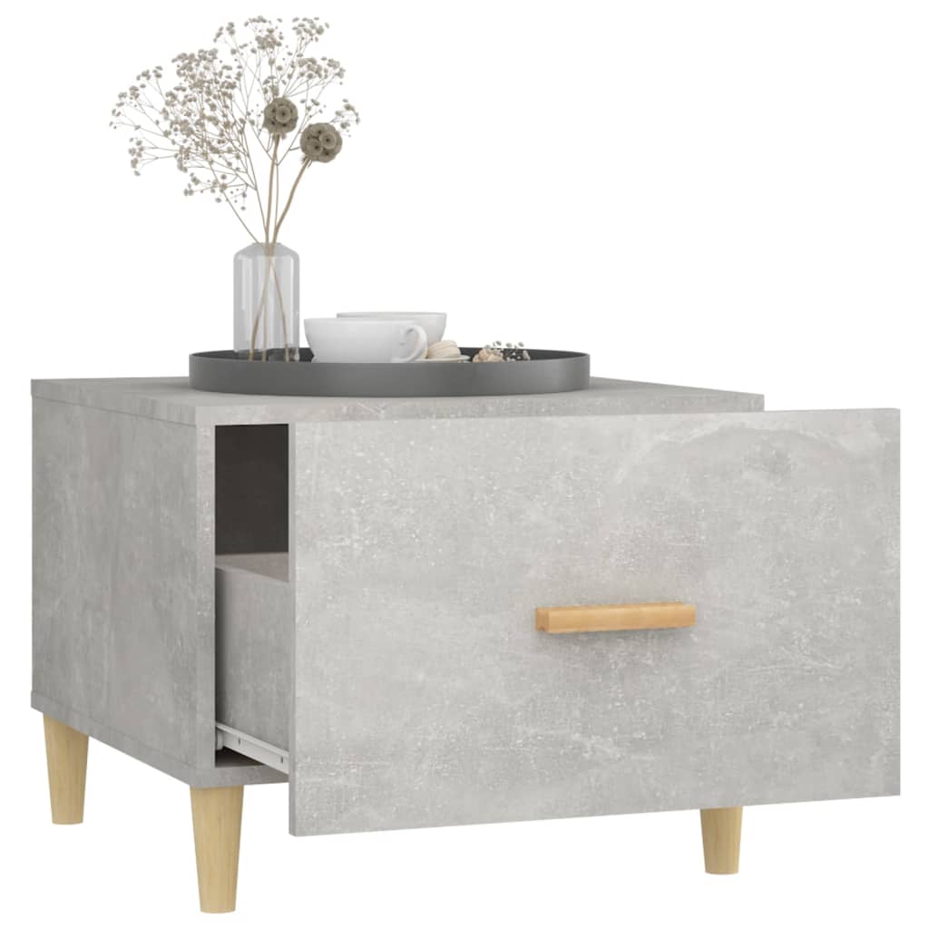 sofaborde 2 stk. 50x50x40 cm konstrueret træ betongrå