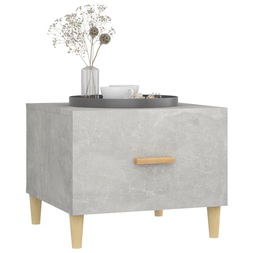 sofaborde 2 stk. 50x50x40 cm konstrueret træ betongrå