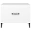 sofabord med metalben 2 stk. 50x50x40 cm hvid