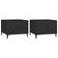 sofabord med metalben 2 stk. 50x50x40 cm sort