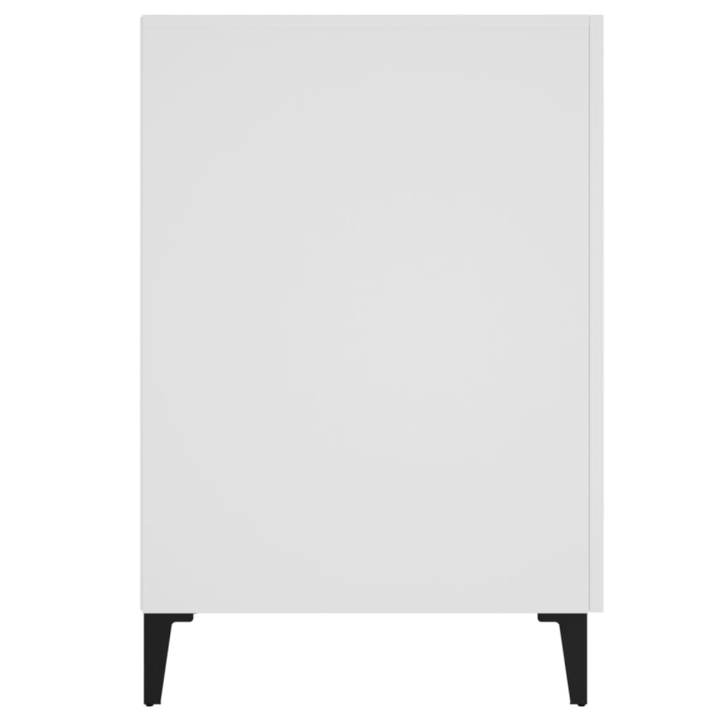 skrivebord 140x50x75 cm konstrueret træ hvid