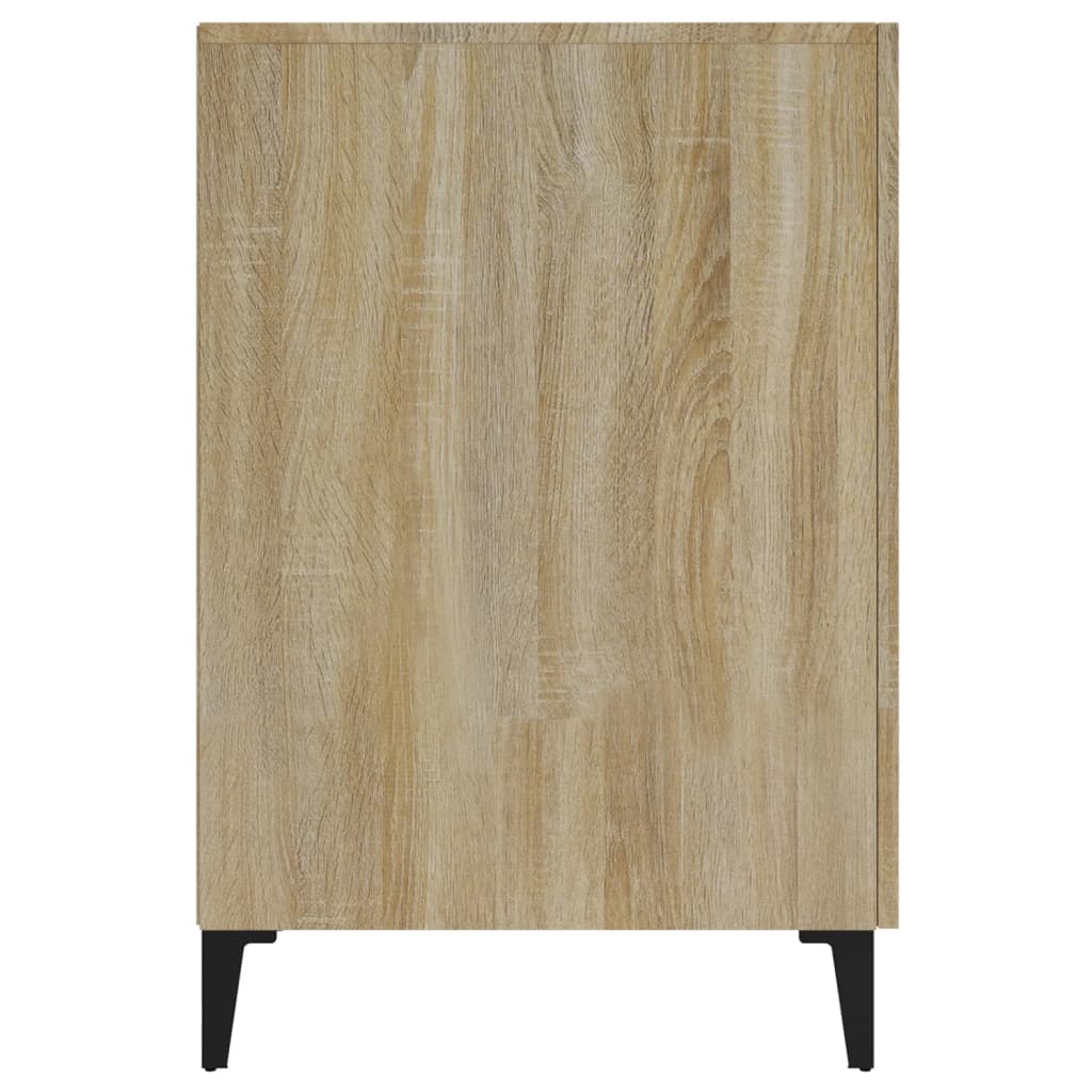 skrivebord 140x50x75 cm konstrueret træ sonoma-eg