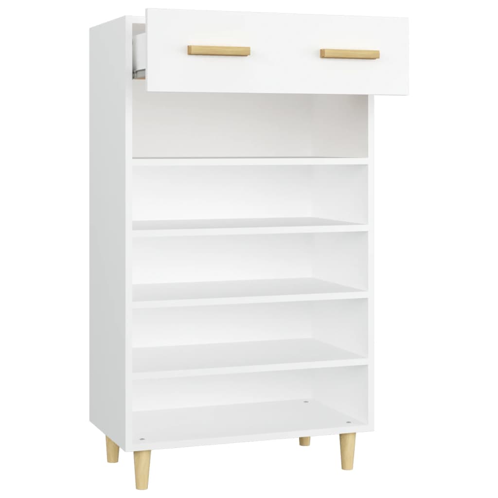 skoreol 60x35x105 cm konstrueret træ hvid