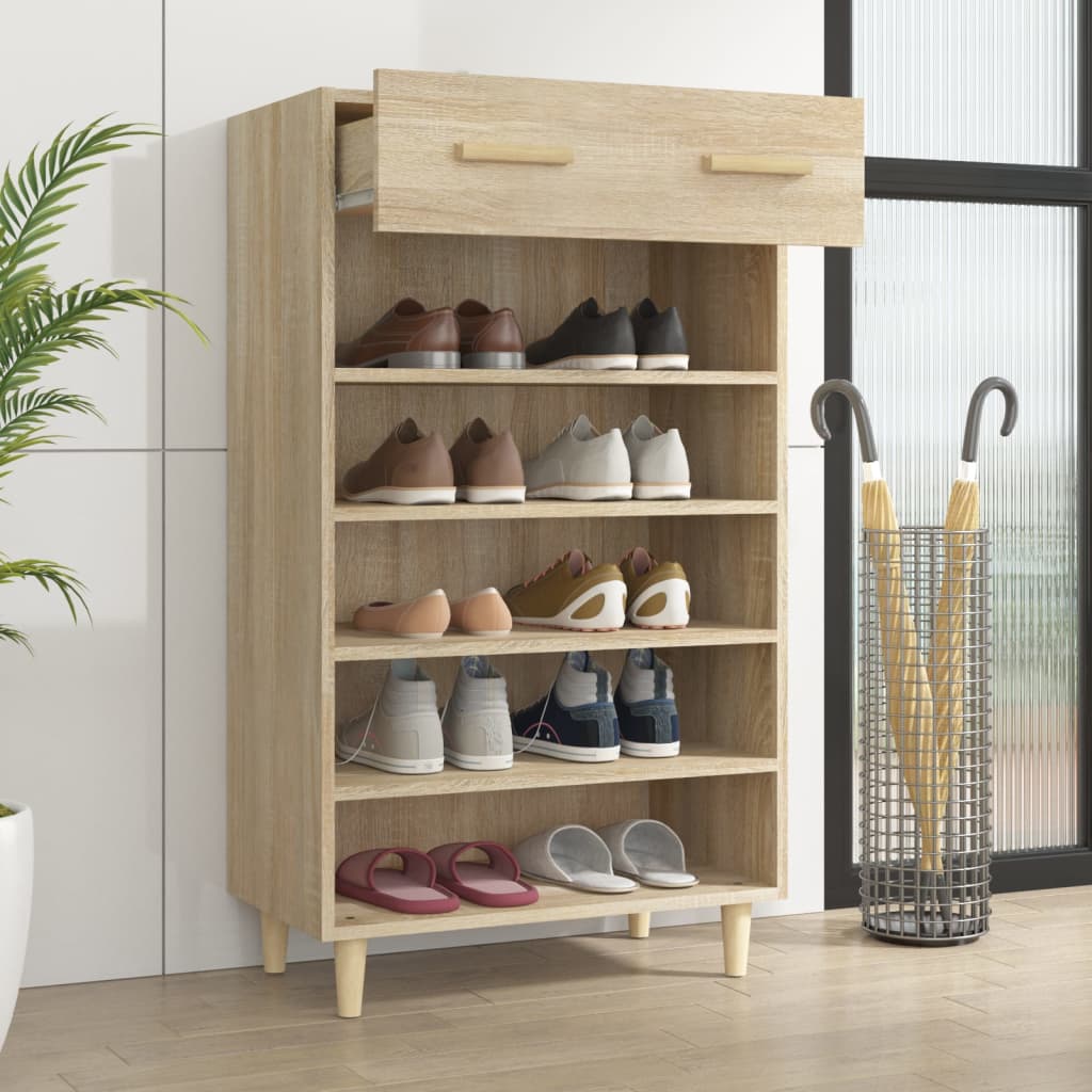 skoreol 60x35x105 cm konstrueret træ sonoma-eg