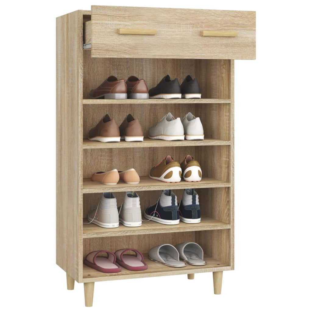 skoreol 60x35x105 cm konstrueret træ sonoma-eg