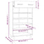 skoreol 60x35x105 cm konstrueret træ sonoma-eg