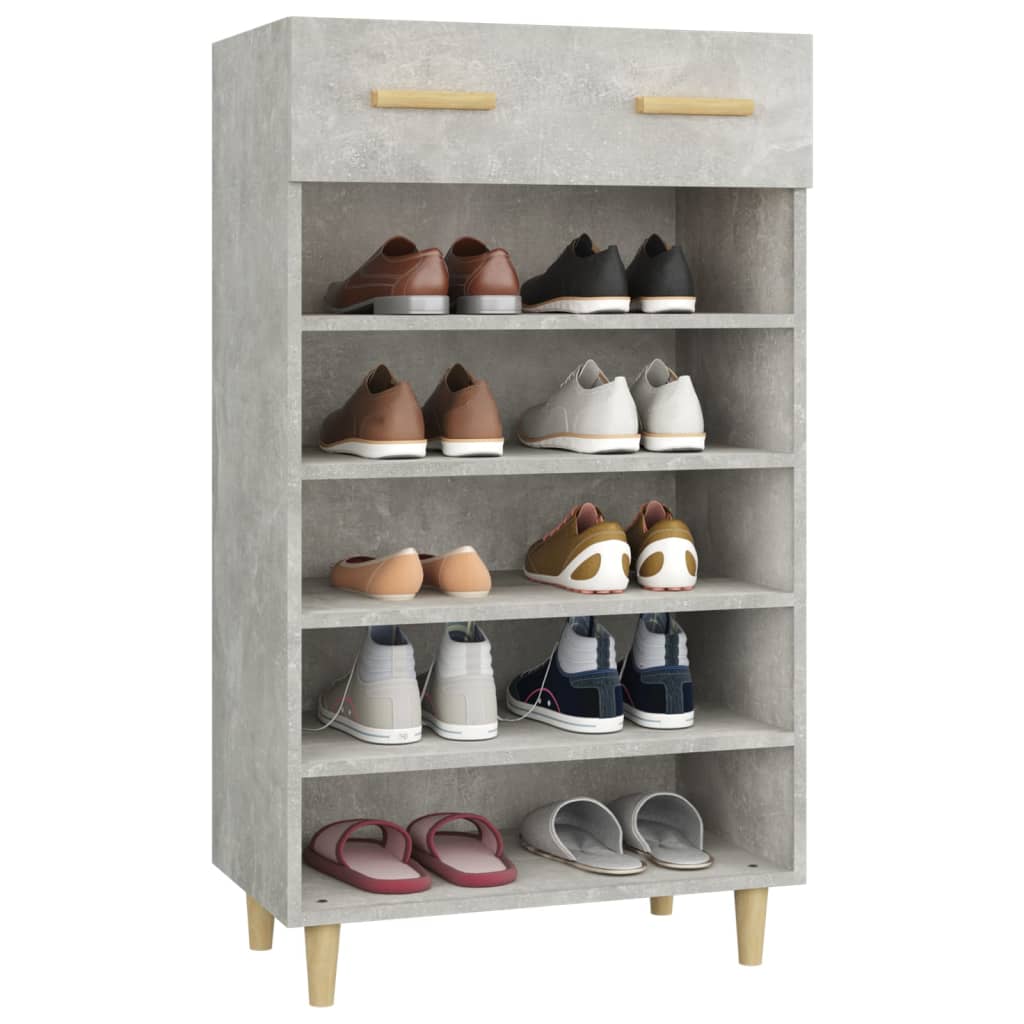 skoreol 60x35x105 cm konstrueret træ betongrå
