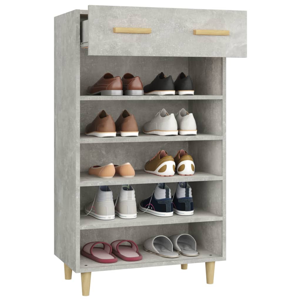 skoreol 60x35x105 cm konstrueret træ betongrå
