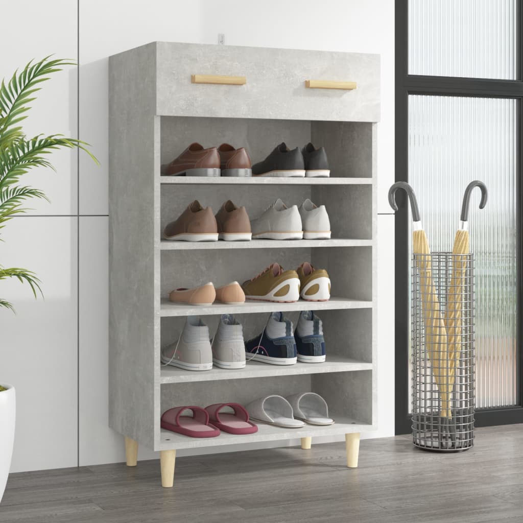 skoreol 60x35x105 cm konstrueret træ betongrå