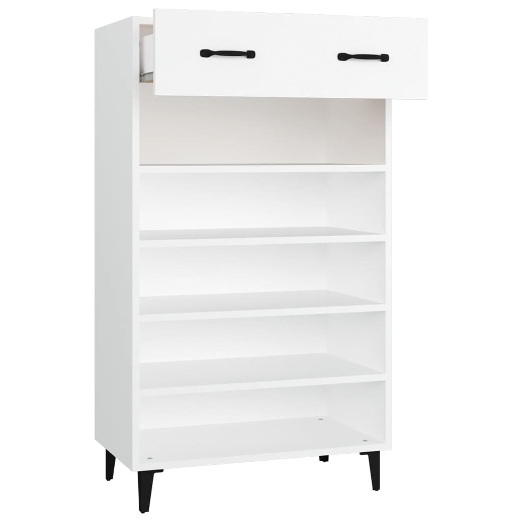 skoreol 60x35x105 cm konstrueret træ hvid