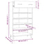 skoreol 60x35x105 cm konstrueret træ hvid