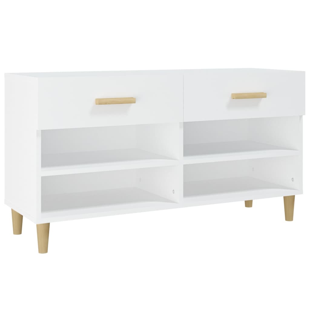 skoreol 102x35x55 cm konstrueret træ hvid