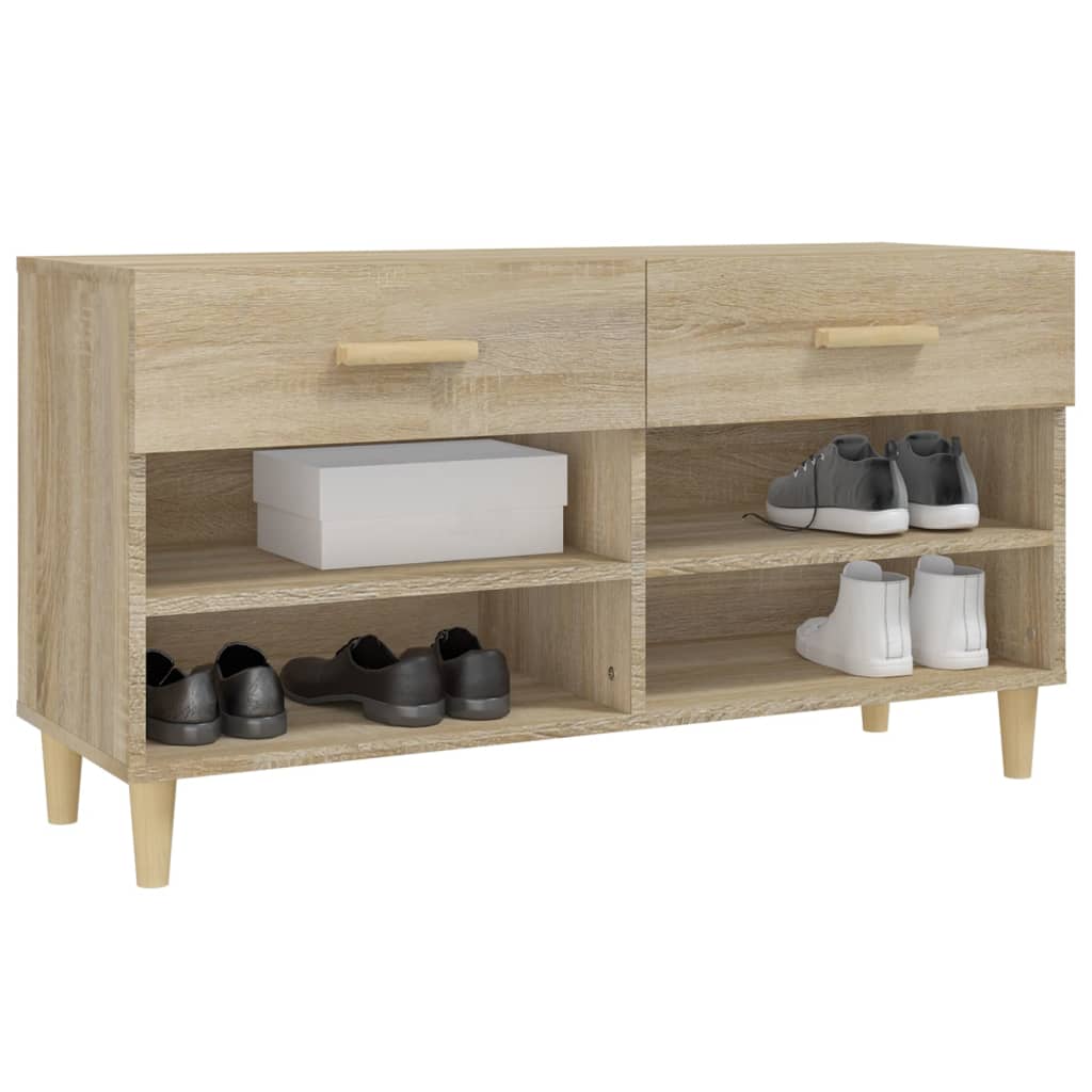 skoreol 102x35x55 cm konstrueret træ sonoma-eg