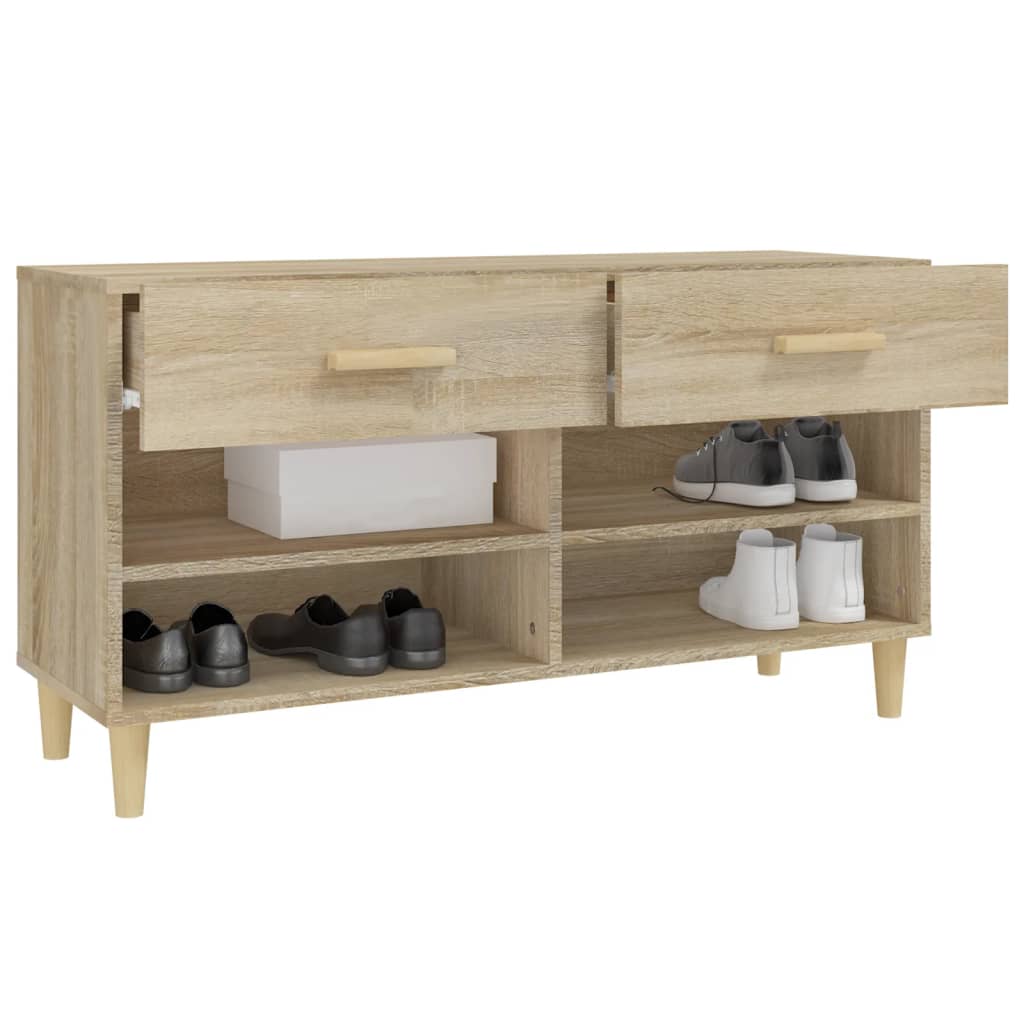 skoreol 102x35x55 cm konstrueret træ sonoma-eg