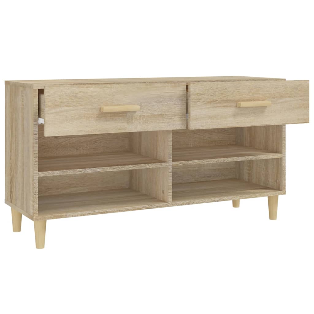 skoreol 102x35x55 cm konstrueret træ sonoma-eg