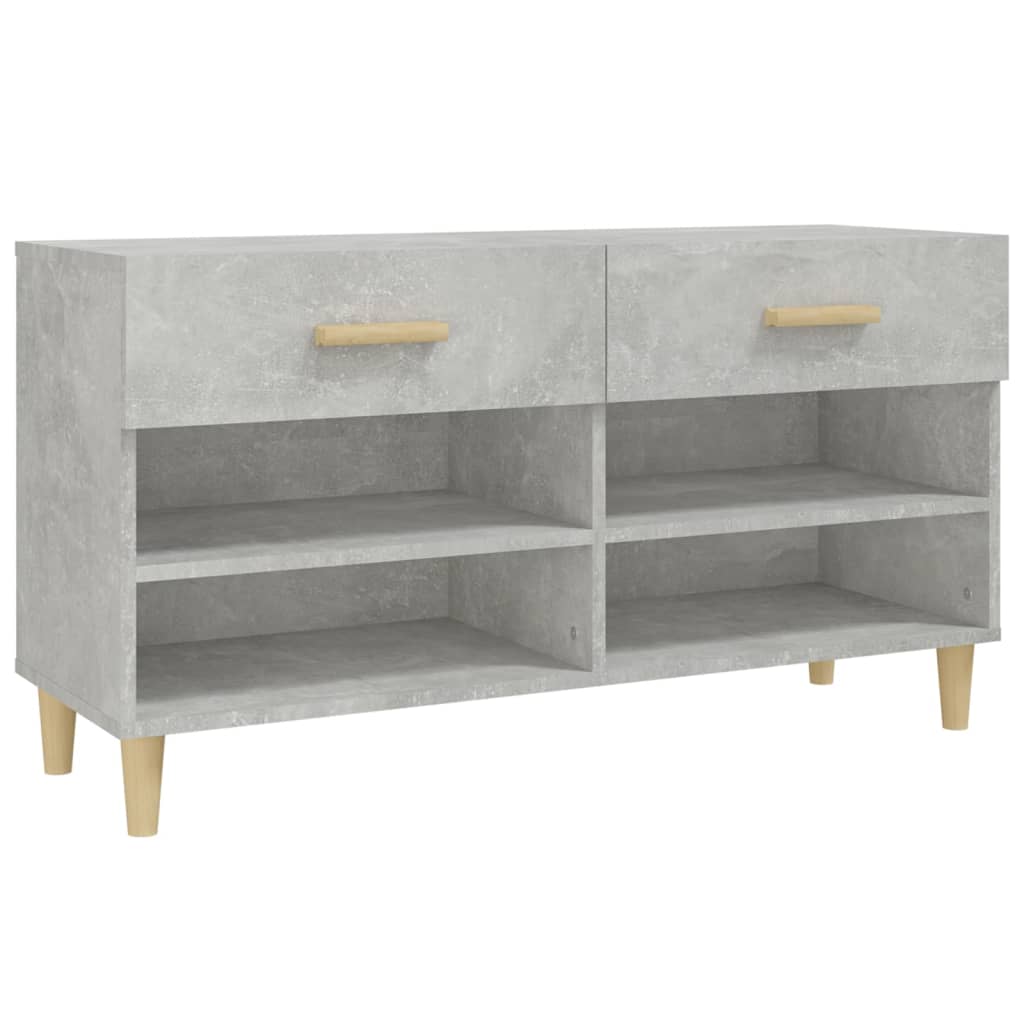 skoreol 102x35x55 cm konstrueret træ betongrå