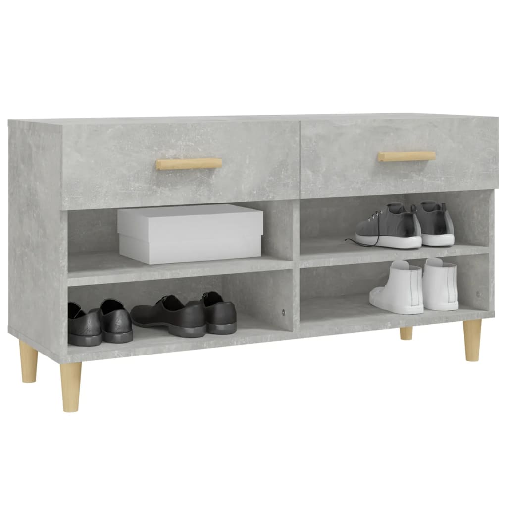 skoreol 102x35x55 cm konstrueret træ betongrå