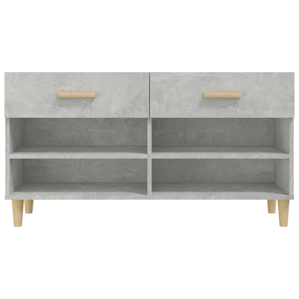 skoreol 102x35x55 cm konstrueret træ betongrå