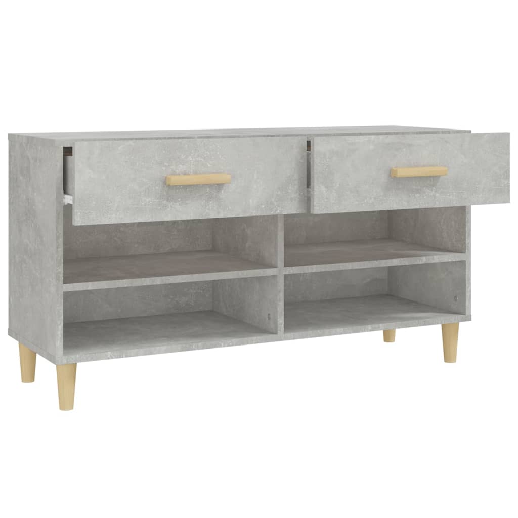skoreol 102x35x55 cm konstrueret træ betongrå