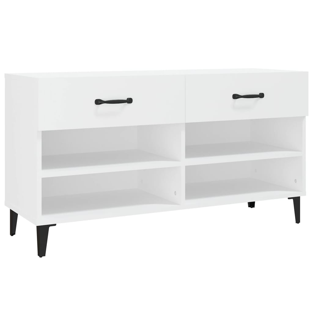 skoreol 102x35x55 cm konstrueret træ hvid