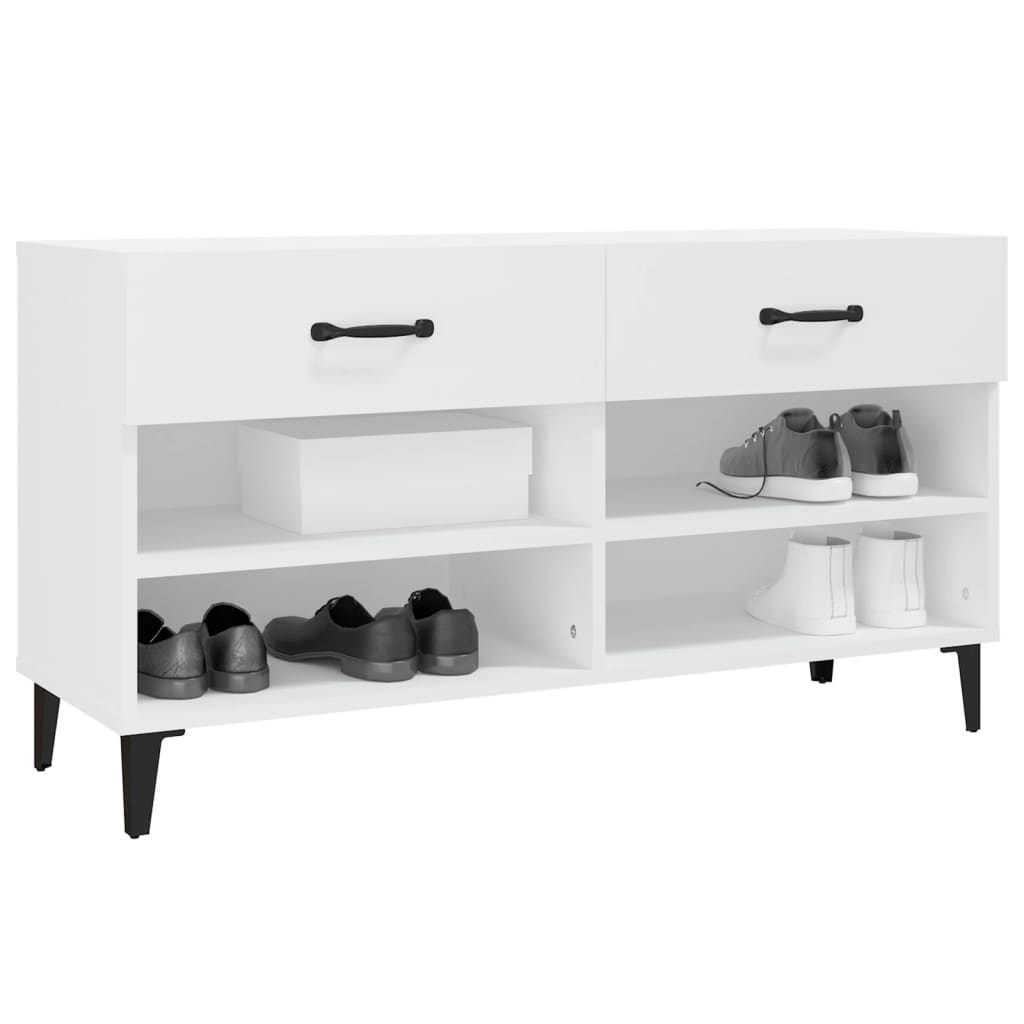 skoreol 102x35x55 cm konstrueret træ hvid