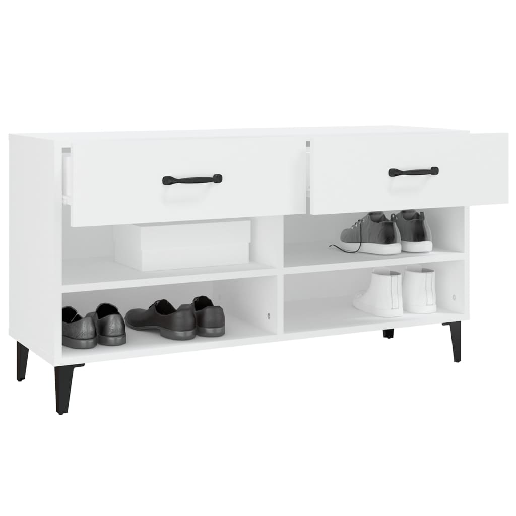skoreol 102x35x55 cm konstrueret træ hvid