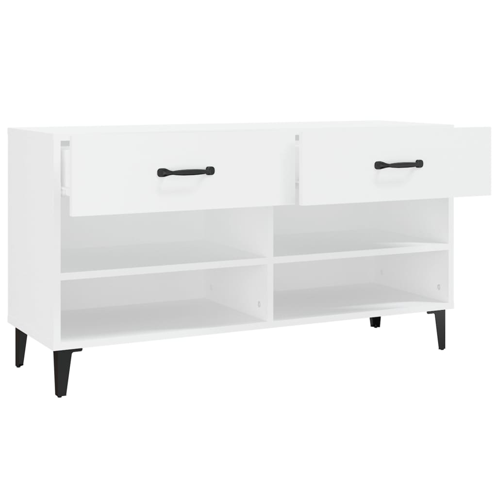 skoreol 102x35x55 cm konstrueret træ hvid