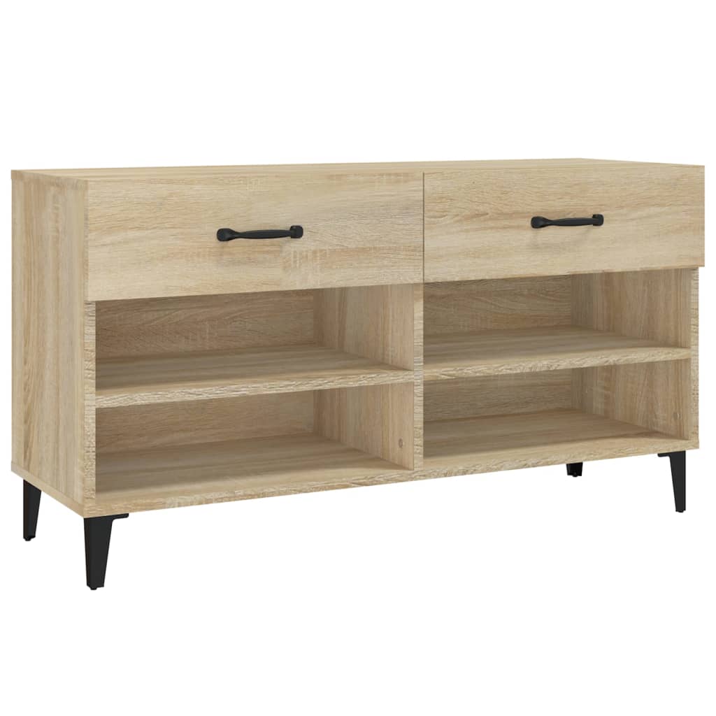skoreol 102x35x55 cm konstrueret træ sonoma-eg