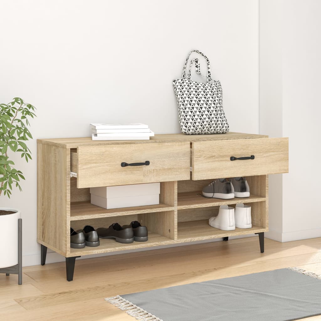 skoreol 102x35x55 cm konstrueret træ sonoma-eg