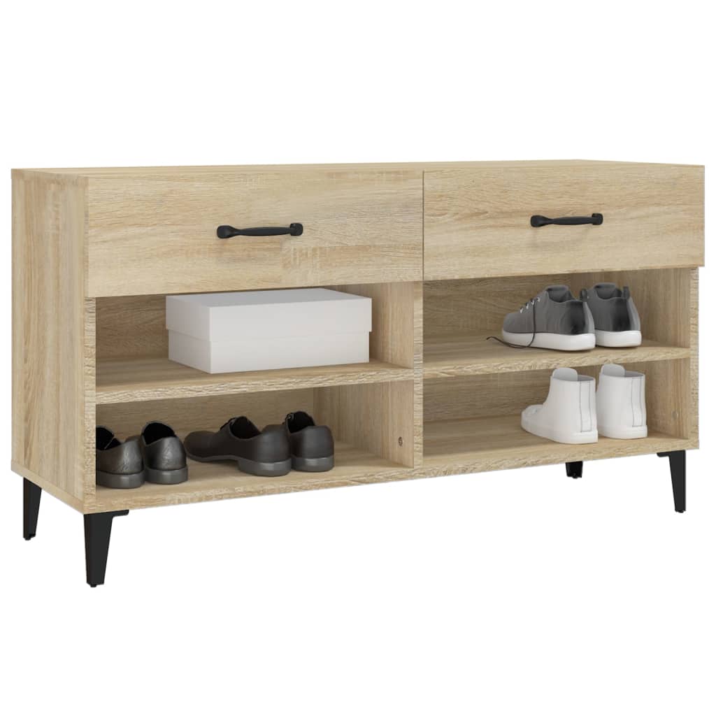 skoreol 102x35x55 cm konstrueret træ sonoma-eg