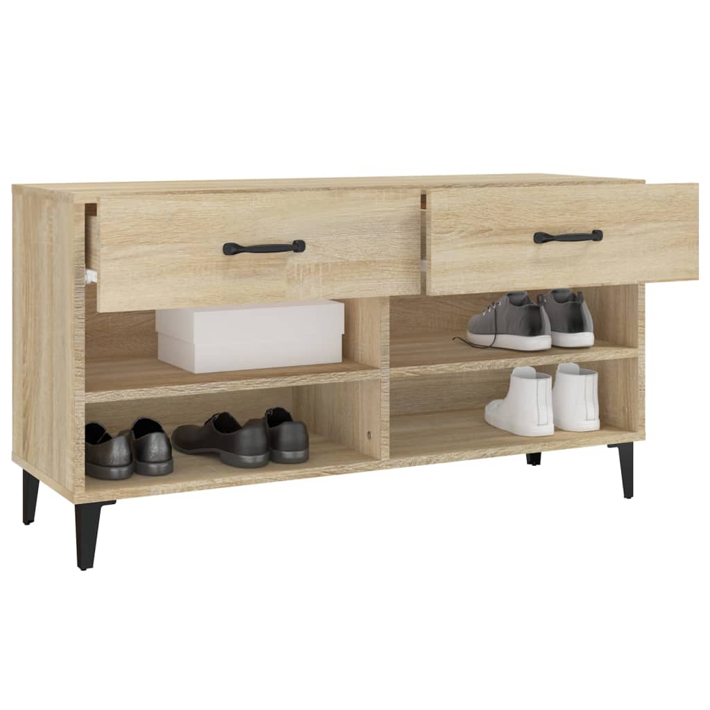 skoreol 102x35x55 cm konstrueret træ sonoma-eg