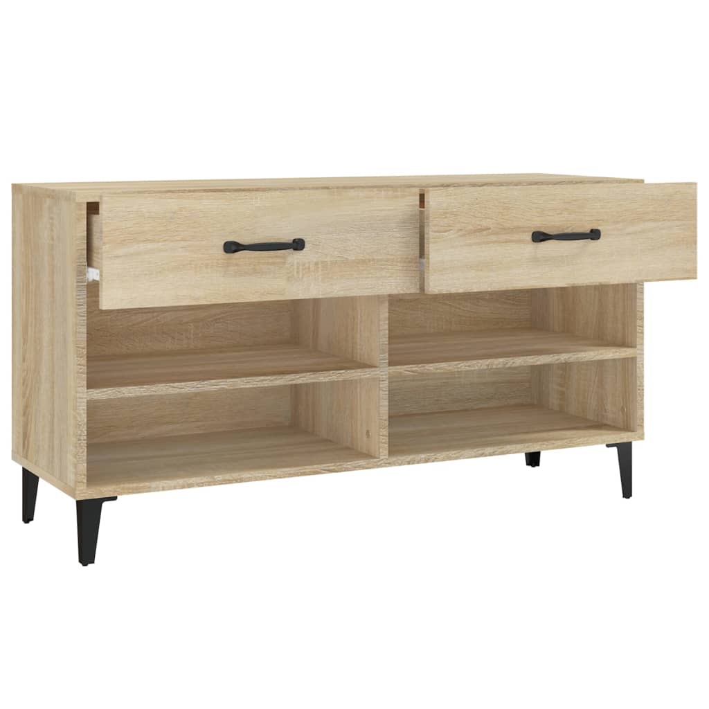 skoreol 102x35x55 cm konstrueret træ sonoma-eg