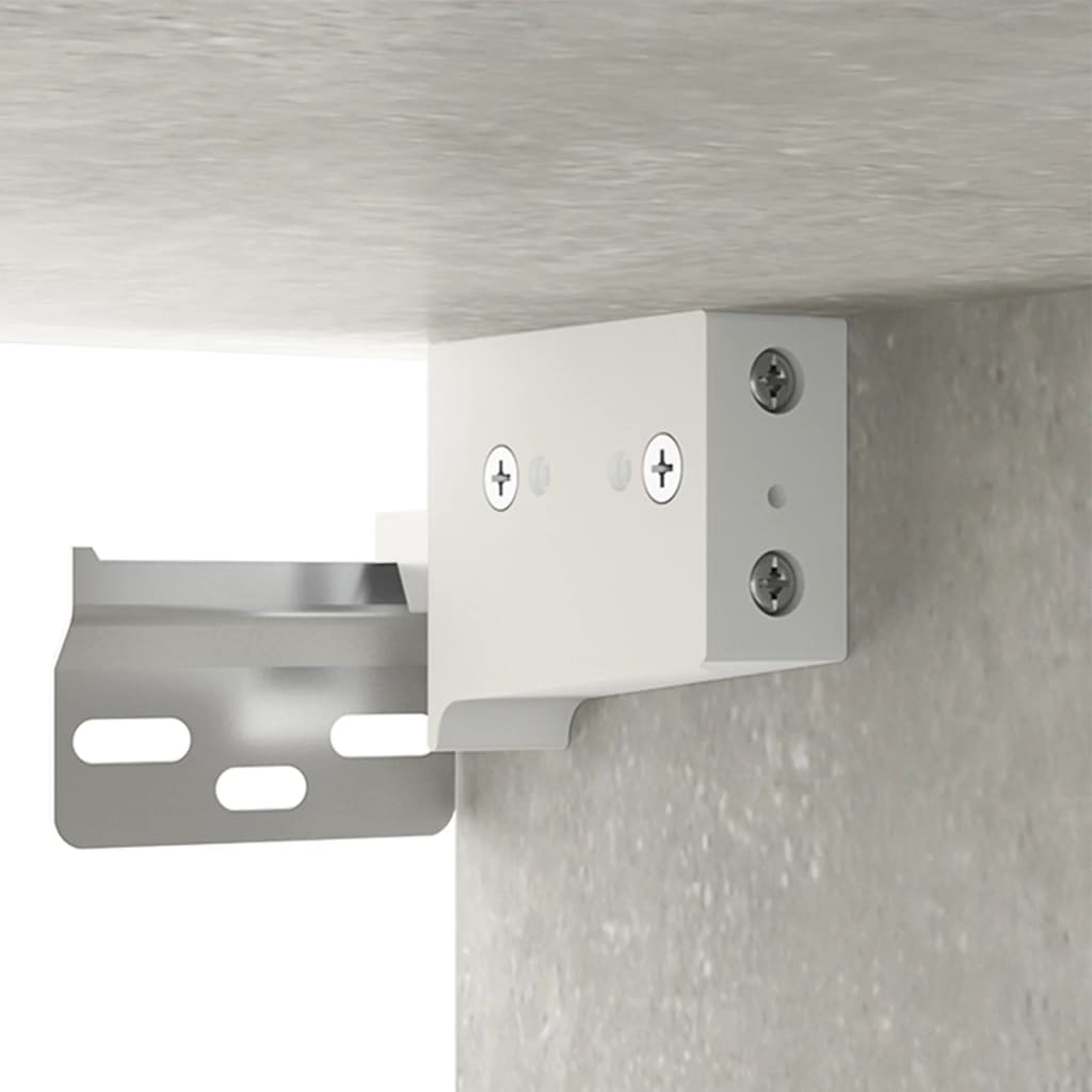 væghængte sengeborde 2 stk. 35x35x20 cm betongrå