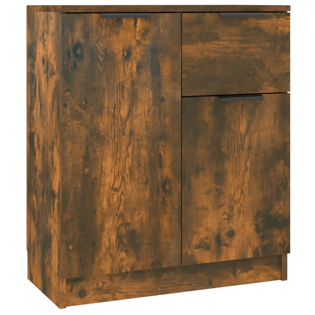 skænk 60x30x70 cm konstrueret træ røget egetræsfarve
