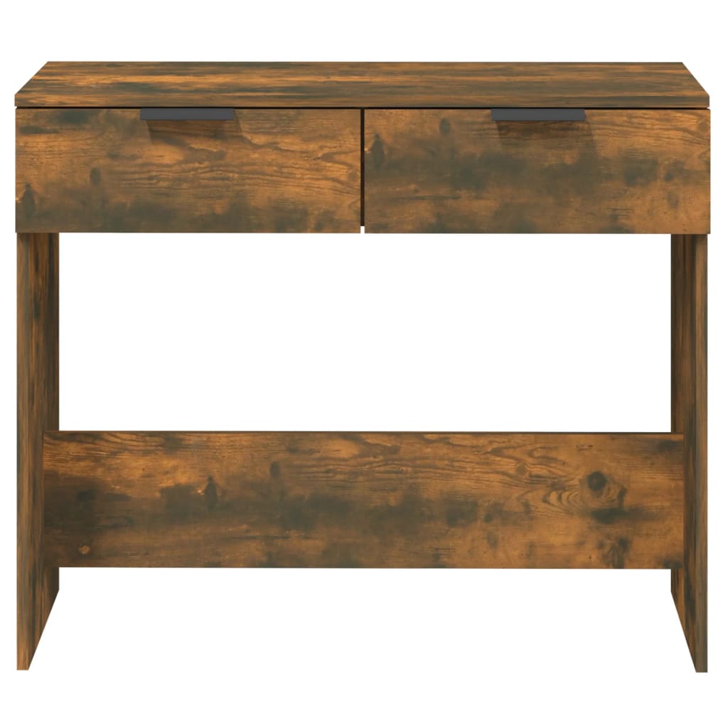 konsolbord 90x36x75 cm konstrueret træ røget egetræsfarve