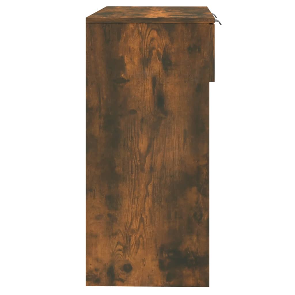konsolbord 90x36x75 cm konstrueret træ røget egetræsfarve