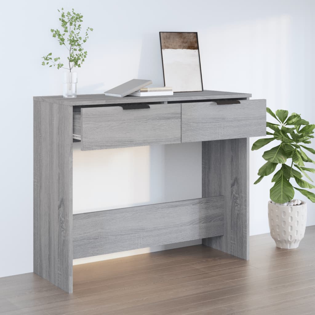 sofabord 90x36x75 cm konstrueret træ grå sonoma-eg