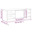 tv-bord 102x35,5x36,5 cm konstrueret træ grå sonoma-eg