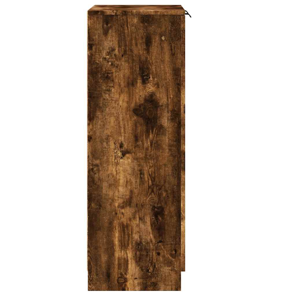 skoskab 59x35x100 cm konstrueret træ røget egetræsfarve