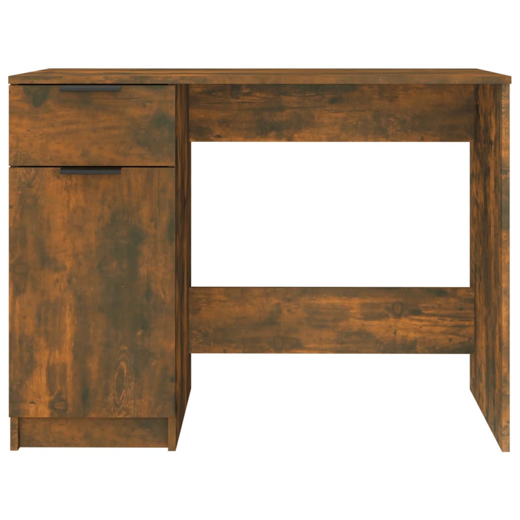 skrivebord 100x50x75 cm konstrueret træ røget egetræsfarve