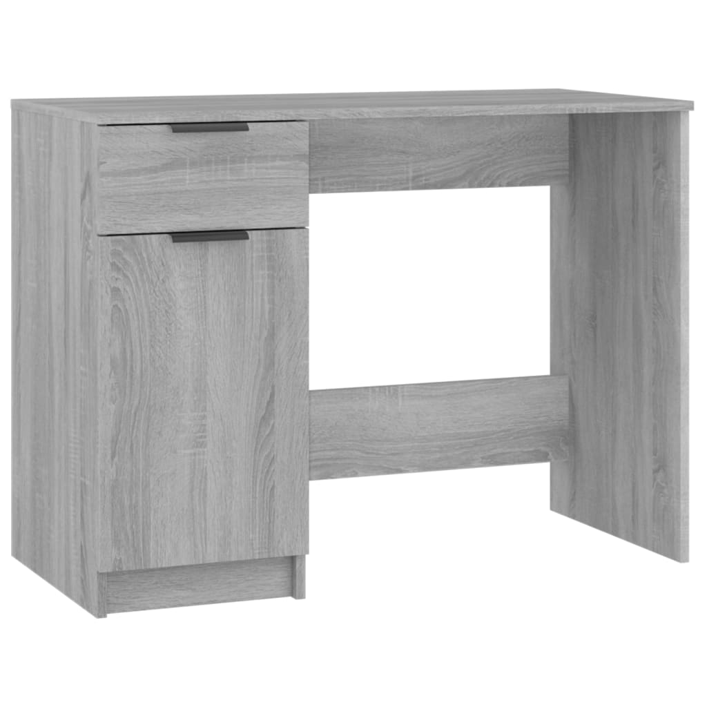 skrivebord 100x50x75 cm konstrueret træ grå sonoma-eg
