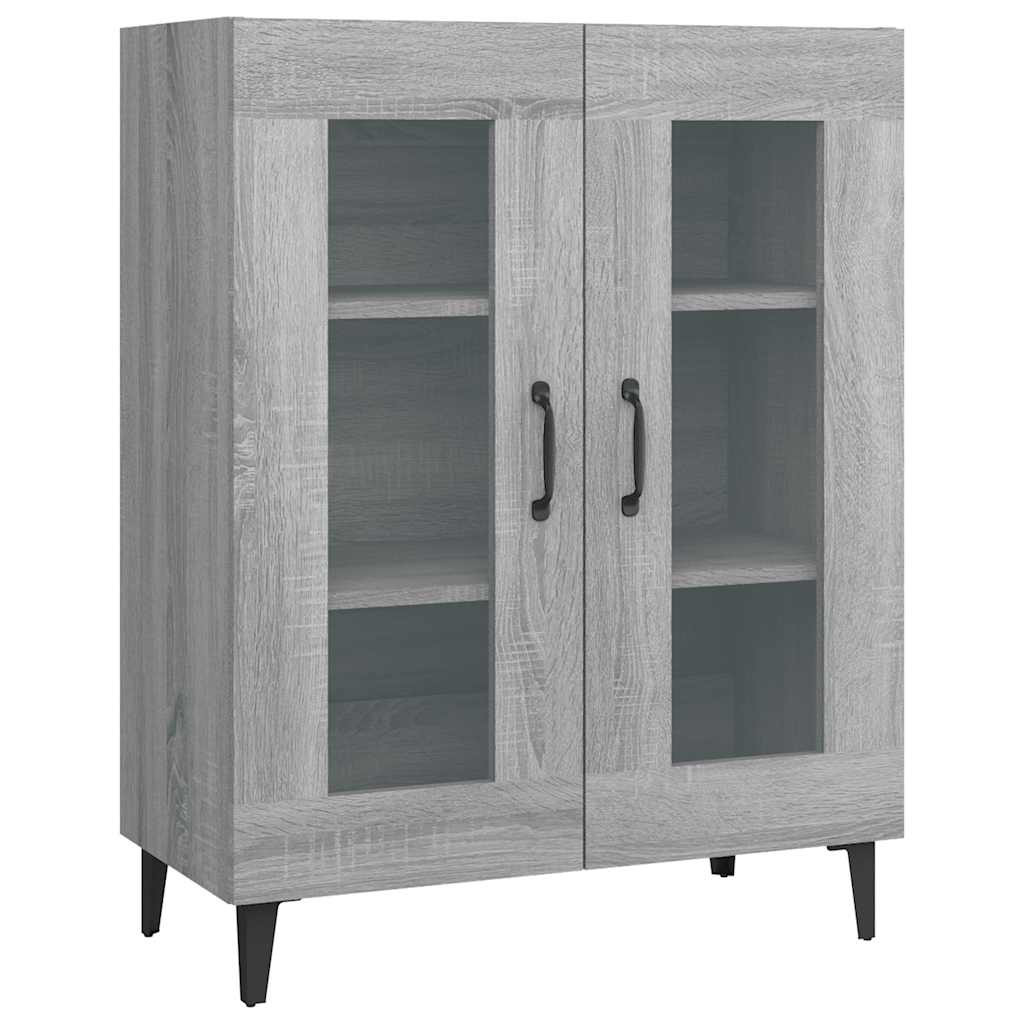 skænk 69,5x34x90 cm konstrueret træ grå sonoma-eg