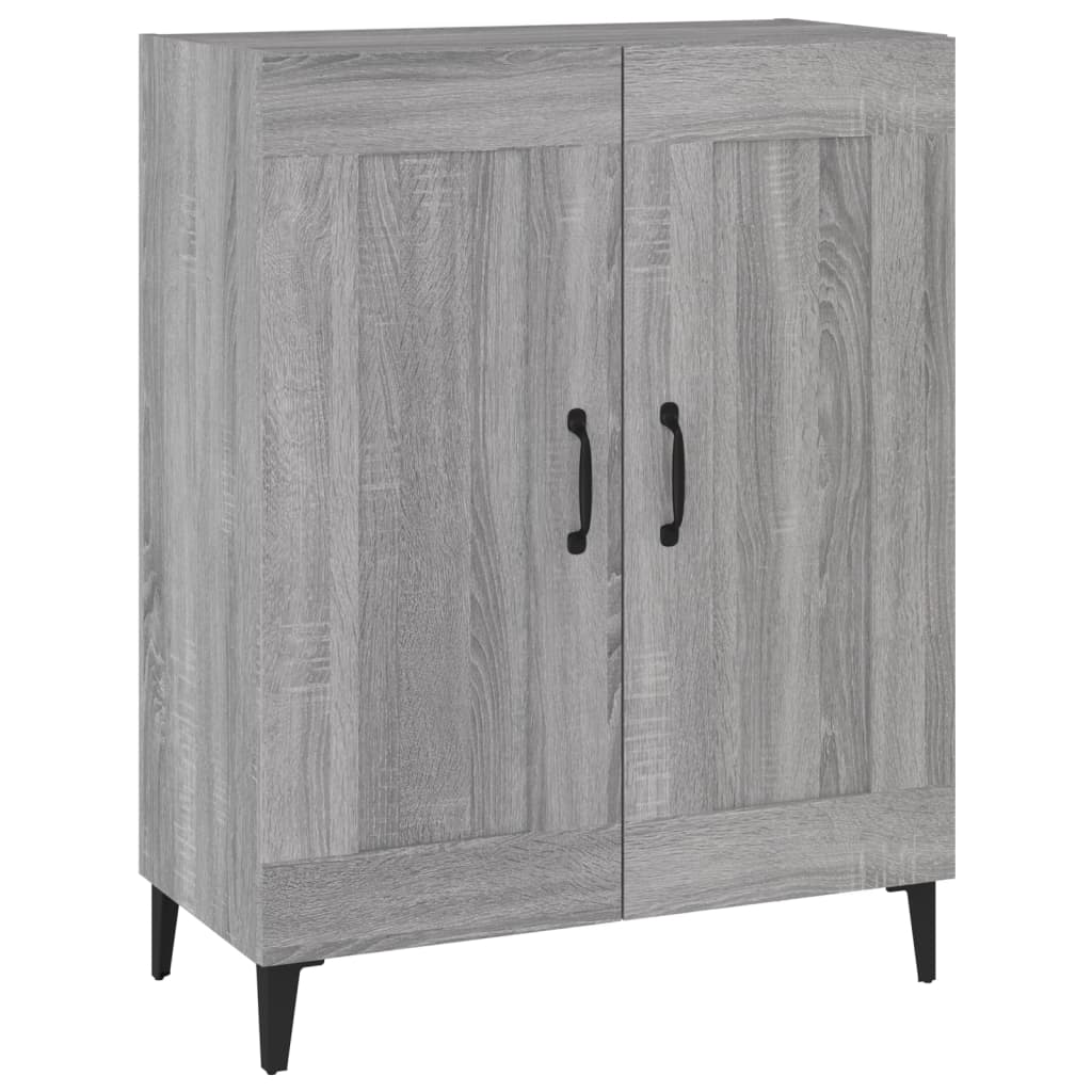 skænk 69,5x34x90 cm konstrueret træ grå sonoma-eg