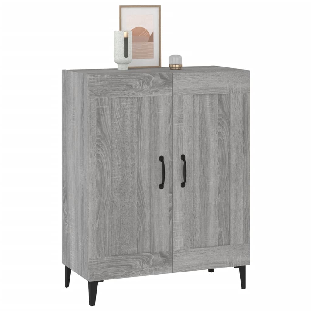 skænk 69,5x34x90 cm konstrueret træ grå sonoma-eg