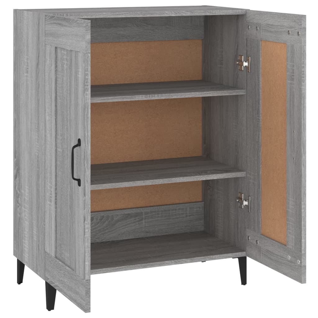 skænk 69,5x34x90 cm konstrueret træ grå sonoma-eg