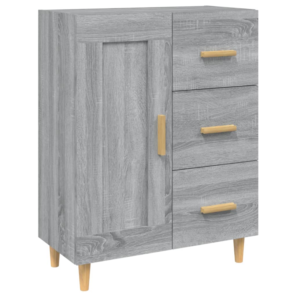 skænk 69,5x34x90 cm konstrueret træ grå sonoma-eg